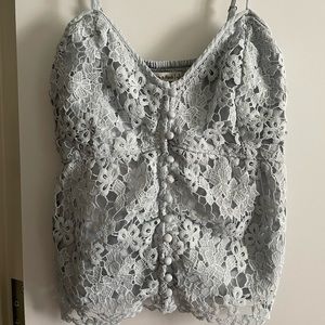 Abercrombie & Finch Crochet/Lace Tank Top
